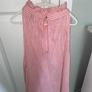 High neck, striped tank top